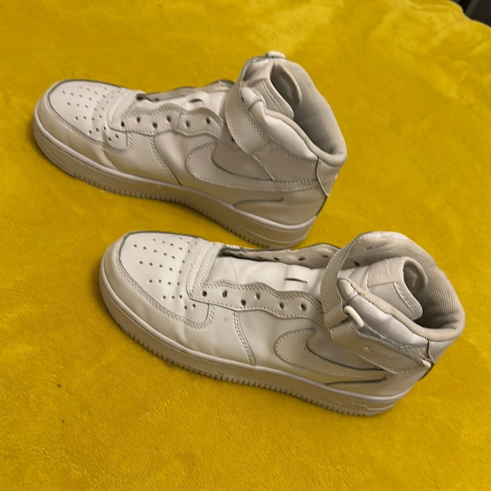 Kids White High-Top Sneakers